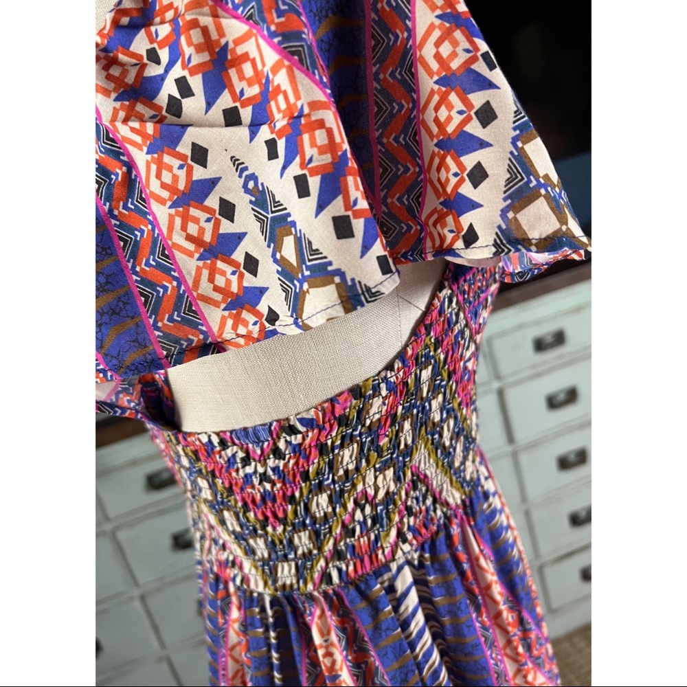 Anthropologie Flutter Sleeve Midi Dress M - Picture 10 of 11